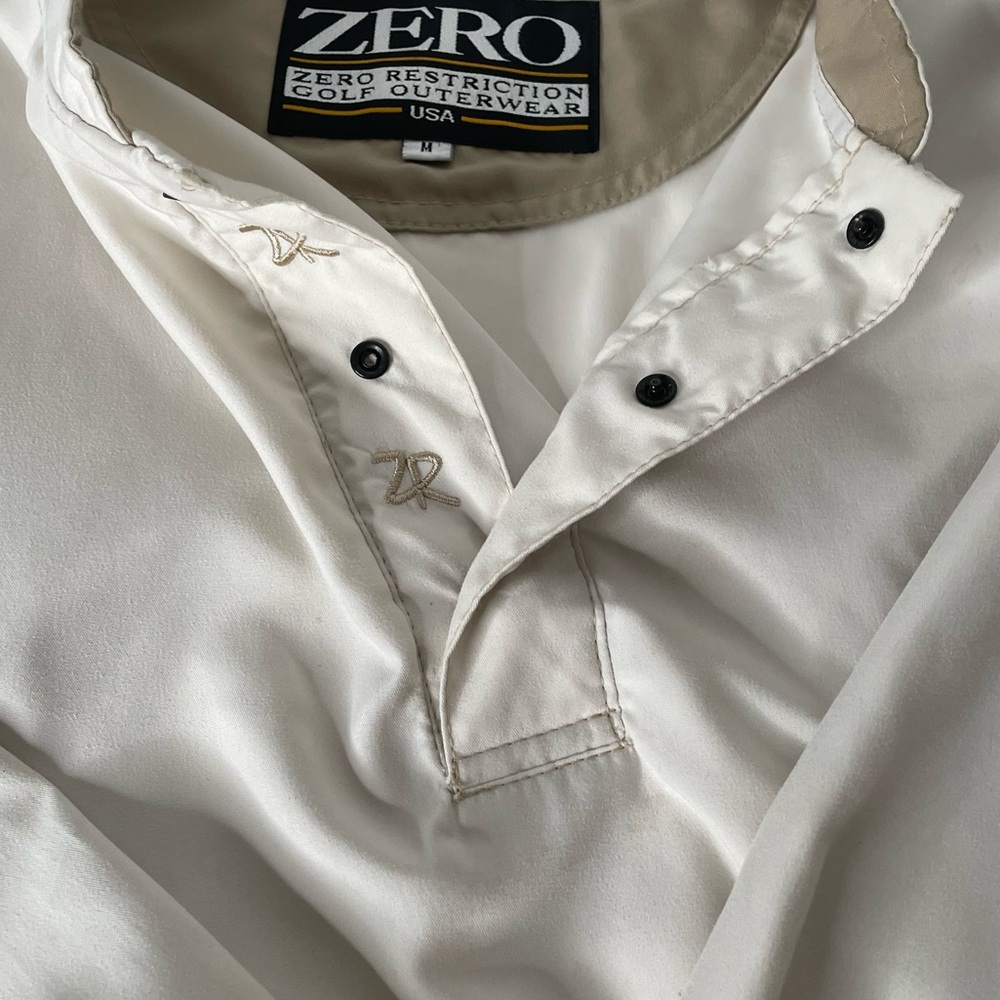 Zero Restriction Beige Pullover Snap Button Golf … - image 8